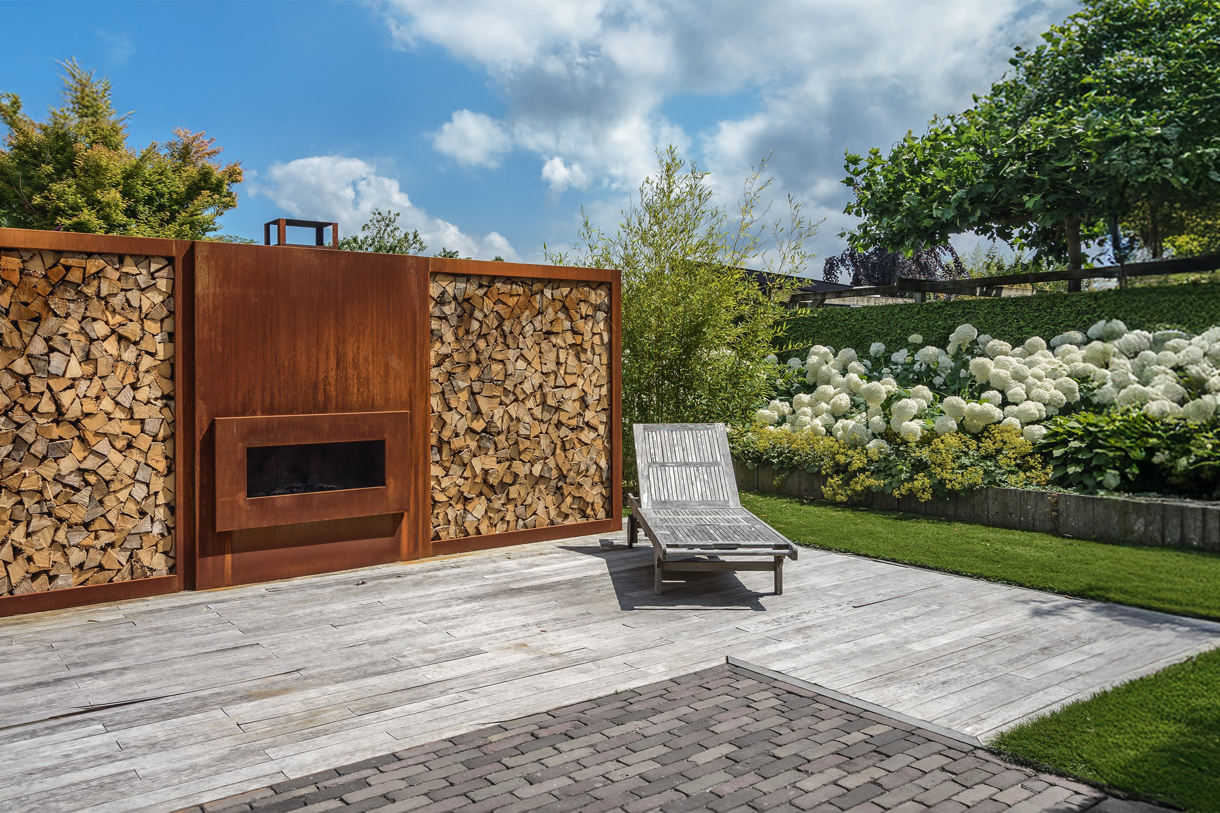 Fireplace in the garden.